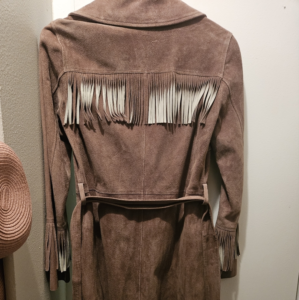 Belstaff Suede Ombrè Fringe Jacket